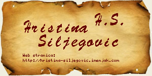 Hristina Šiljegović vizit kartica